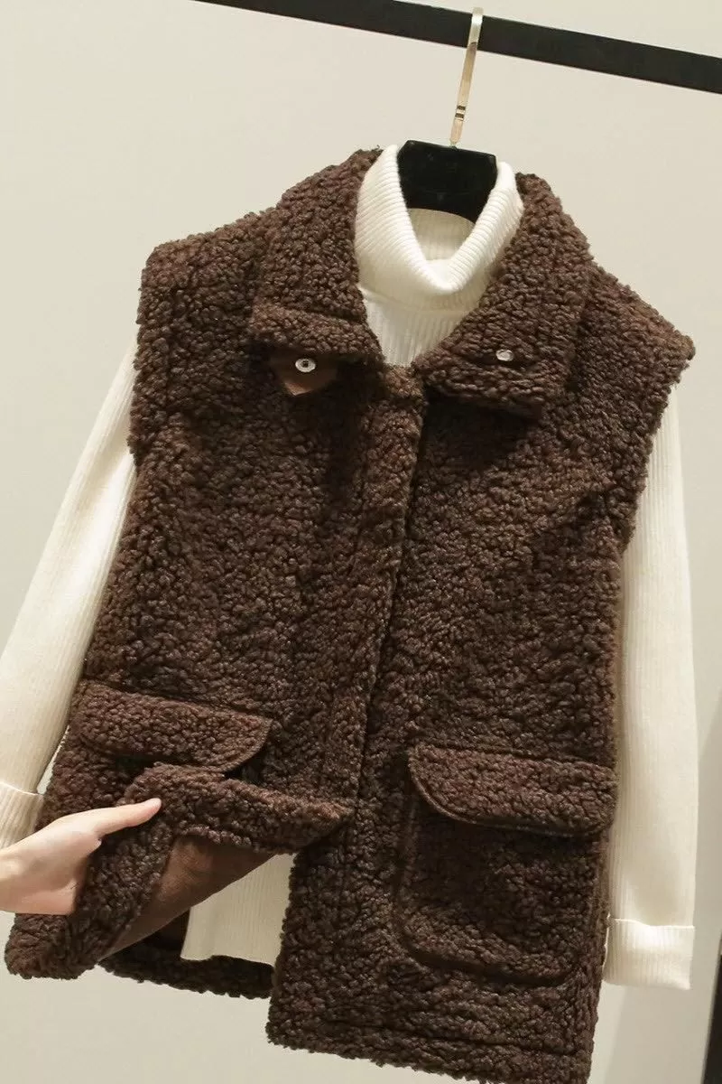 ALL MATCH WAISTCOAT PLUSH WARM VEST JACKET