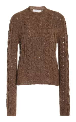 Anthea Knit Sweater in Chocolate Multi Cashmere