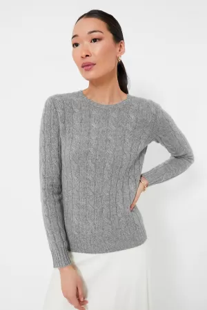 Battalion Grey Heather Julianna Classic Cashmere Pullover