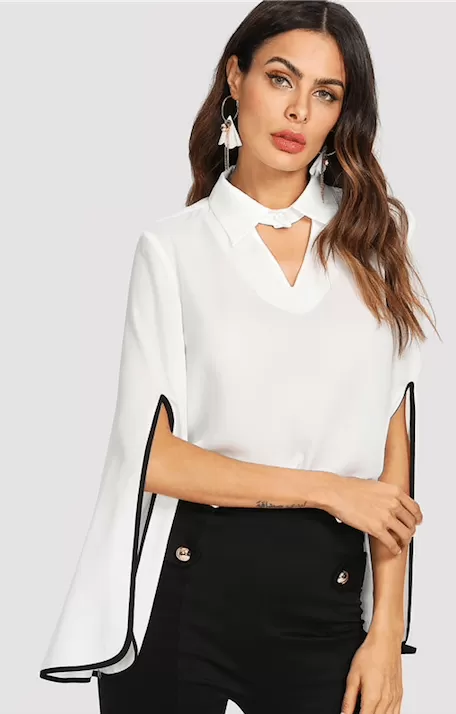 BLACK & WHITE SO RIGHT BLOUSE