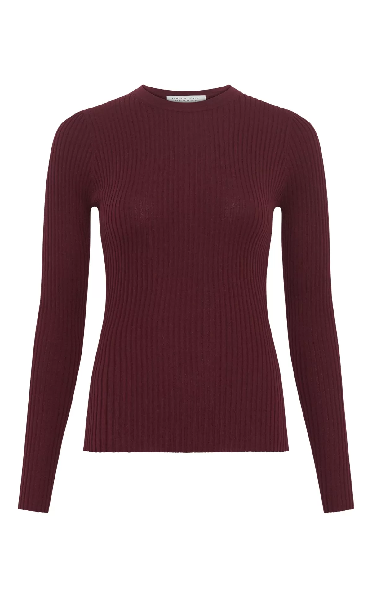 Browning Knit Sweater in Bordeaux Cashmere Silk