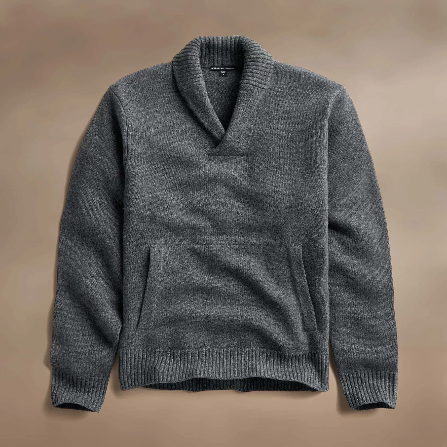 Cashmere Shawl Collar Pullover - Flannel