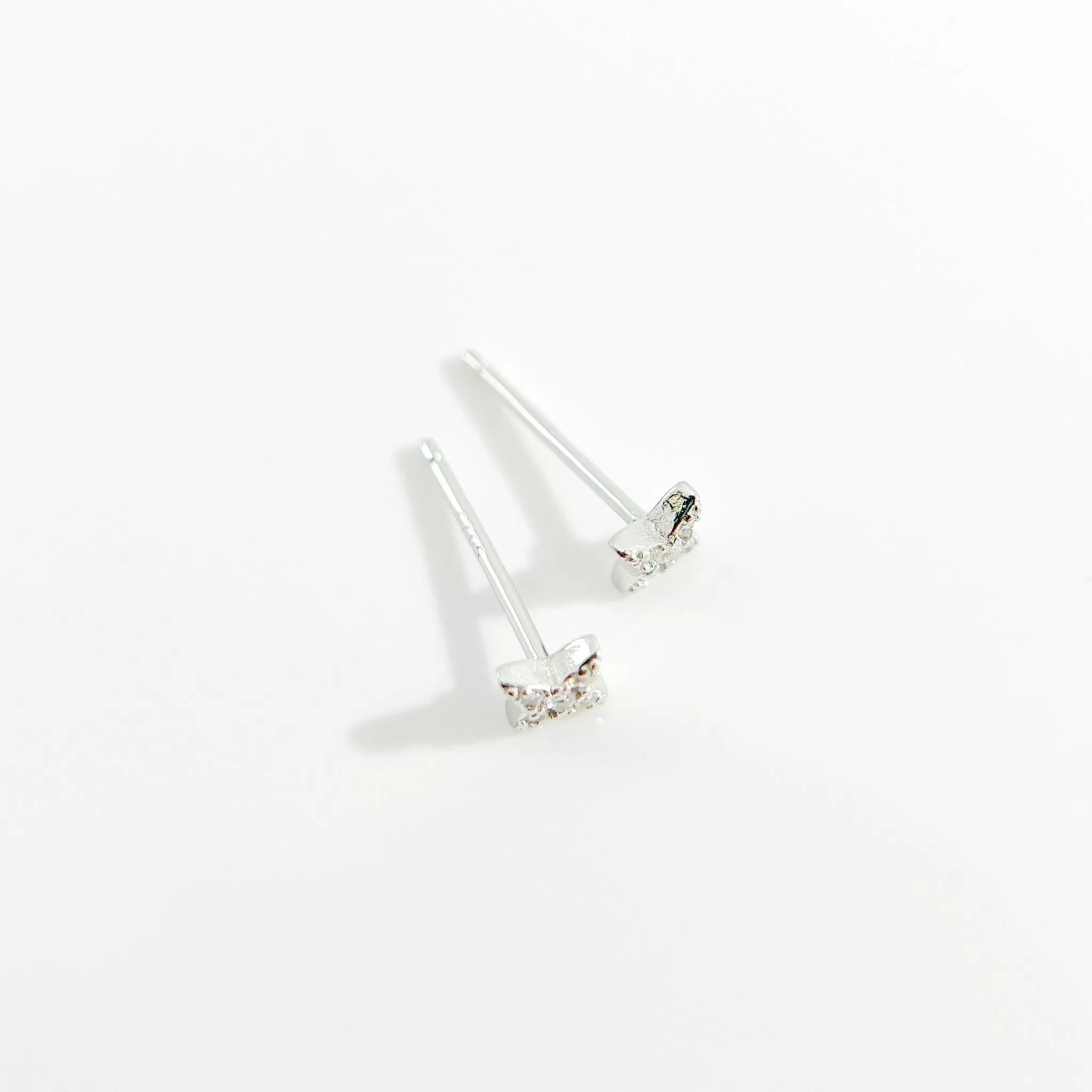 Clear Gem Estrella Studs in Silver