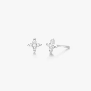 Clear Gem Estrella Studs in Silver