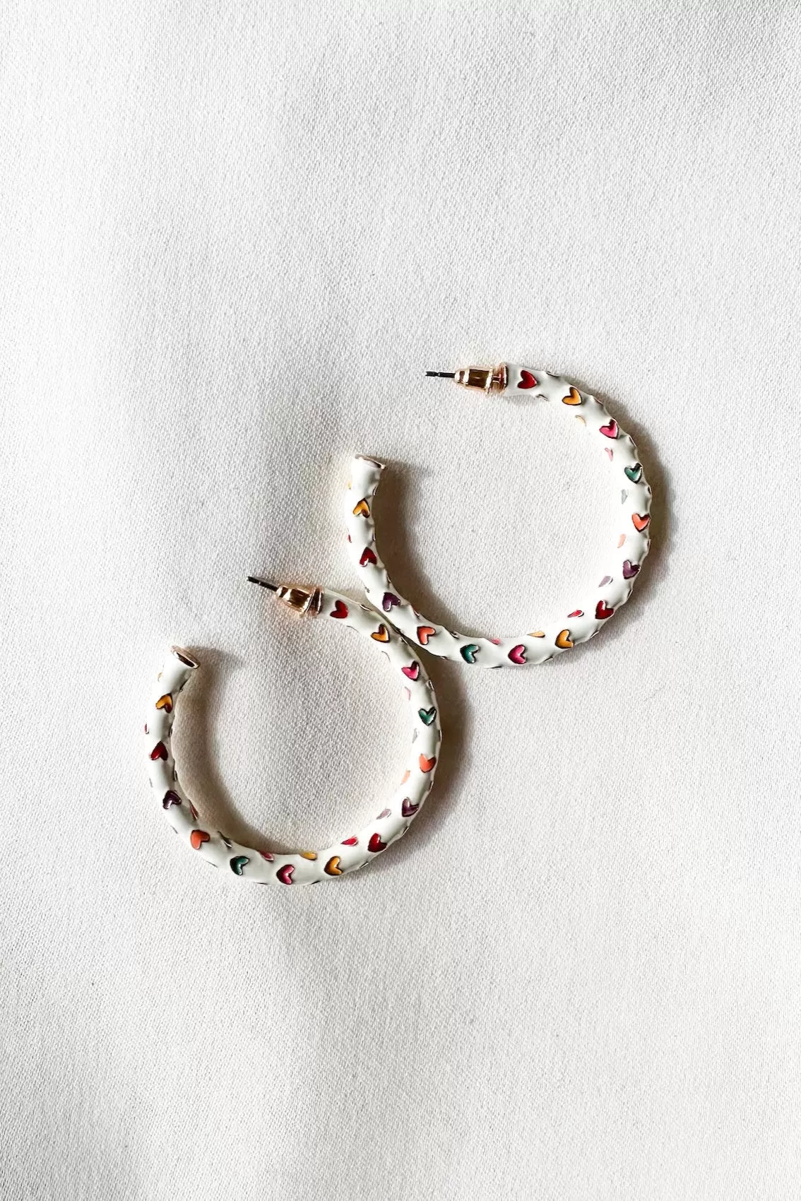 Confetti Heart Hoops