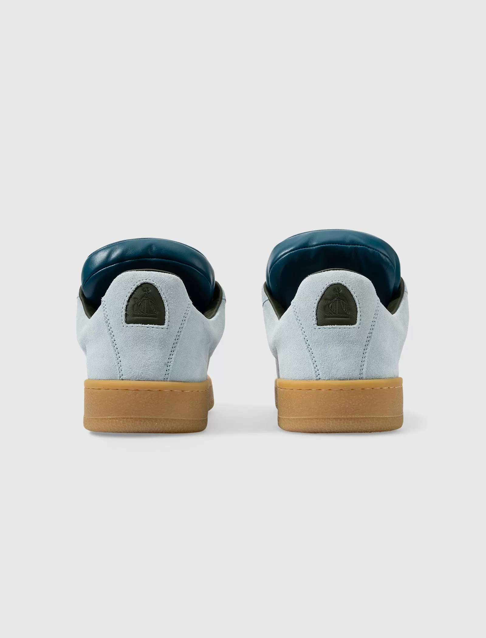 FUTURE X HYPER CURB SNEAKERS IN LEATHER AND SUEDE (BLUE/DARK BLUE)