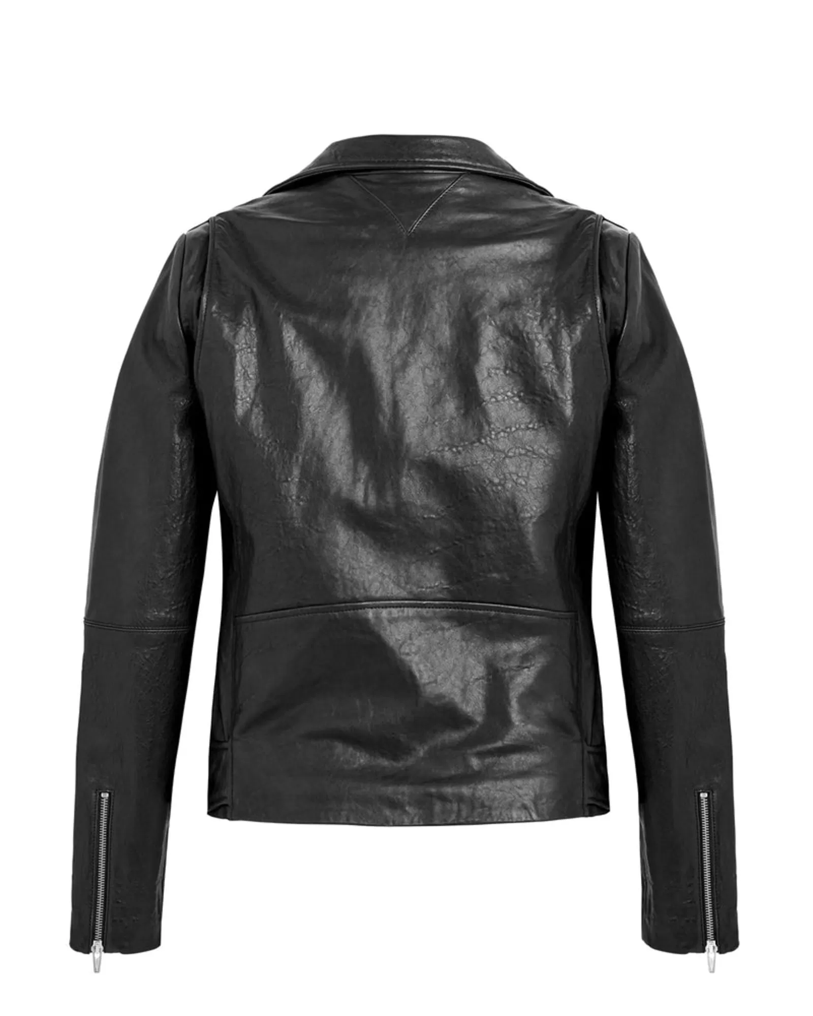 Jayne Biker Leather Jacket | Black