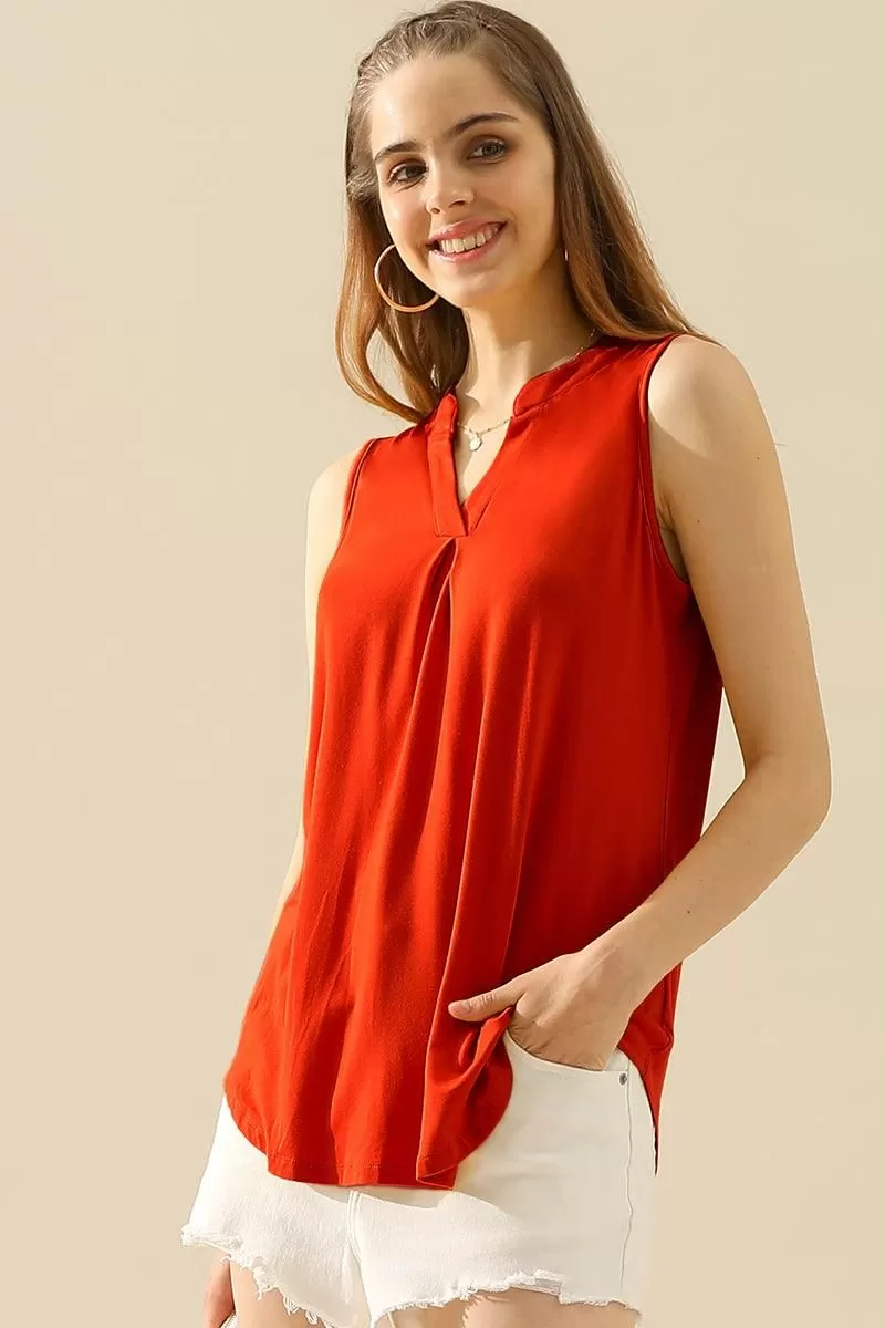 JOHNNY COLLARS SLEEVELESS BLOUSE SHIRTS TOPS