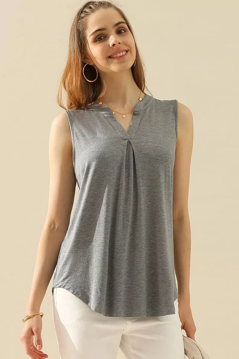 JOHNNY COLLARS SLEEVELESS BLOUSE SHIRTS TOPS