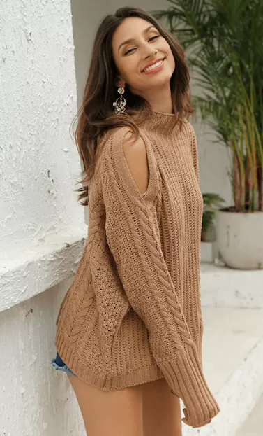 KALEY CABLE-KNIT