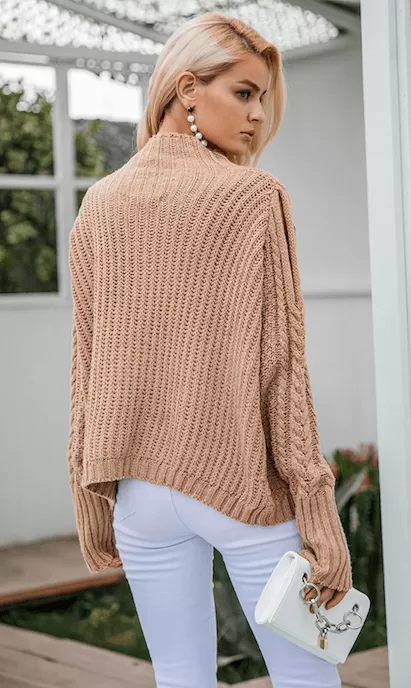 KALEY CABLE-KNIT