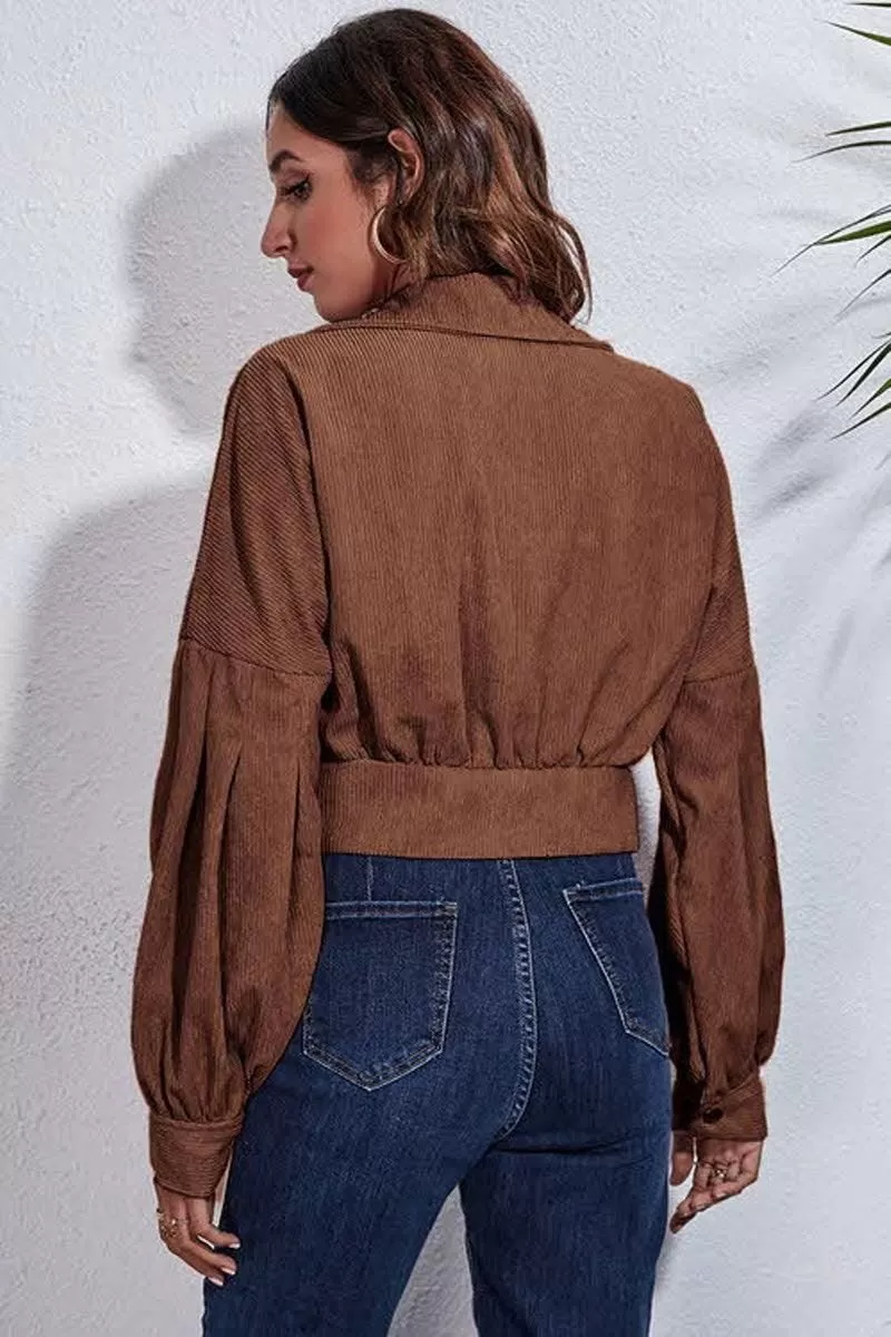 LANTERN SLEEVE CORDUROY JACKET