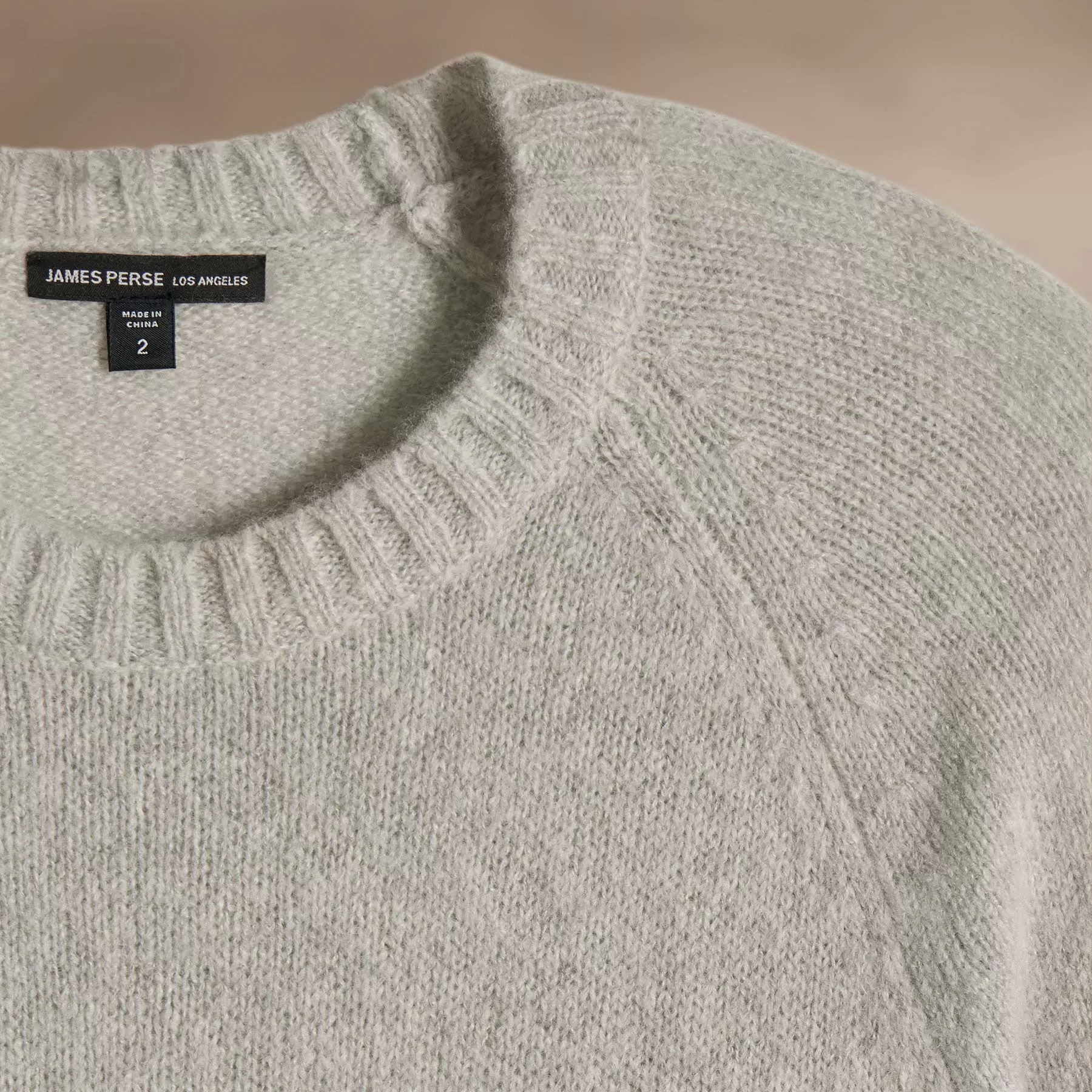 Lightweight Textured Cashmere Crew - Mist