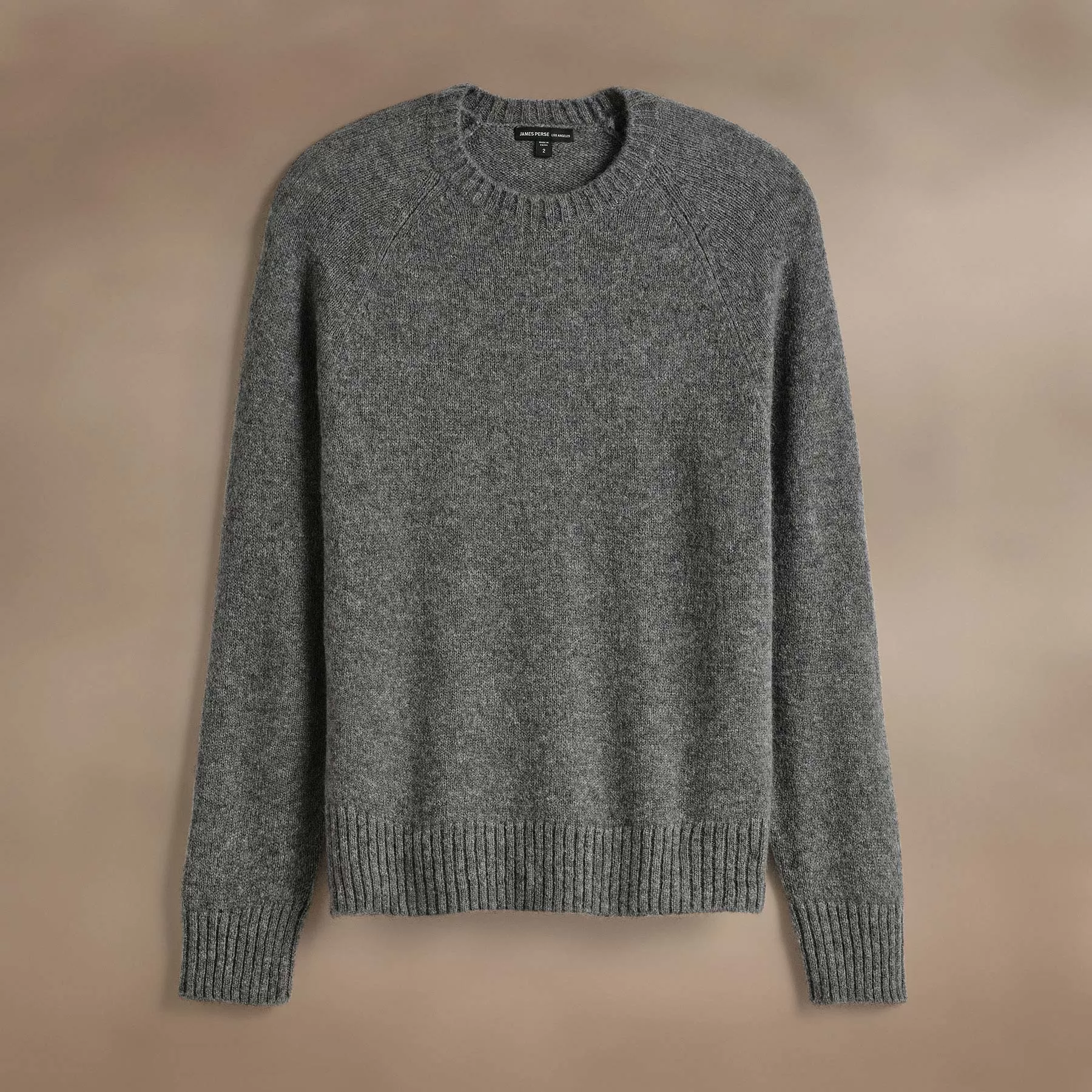 Lightweight Textured Cashmere Crew - Thunder