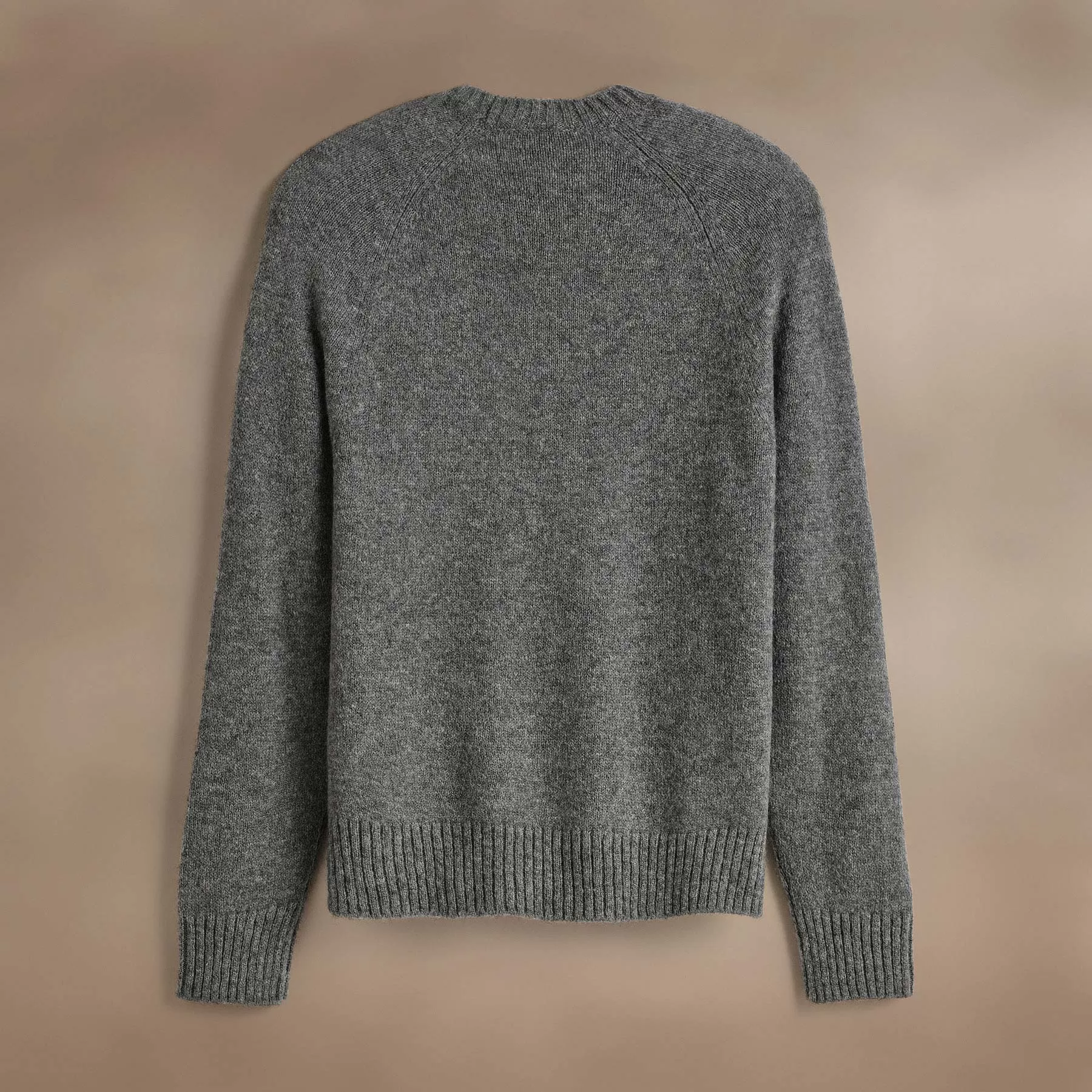 Lightweight Textured Cashmere Crew - Thunder