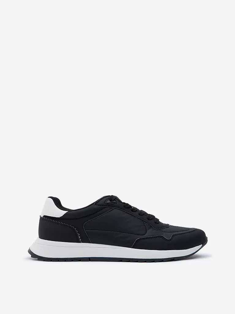 LUNA BLU Black Suede Lace-Up Sneakers