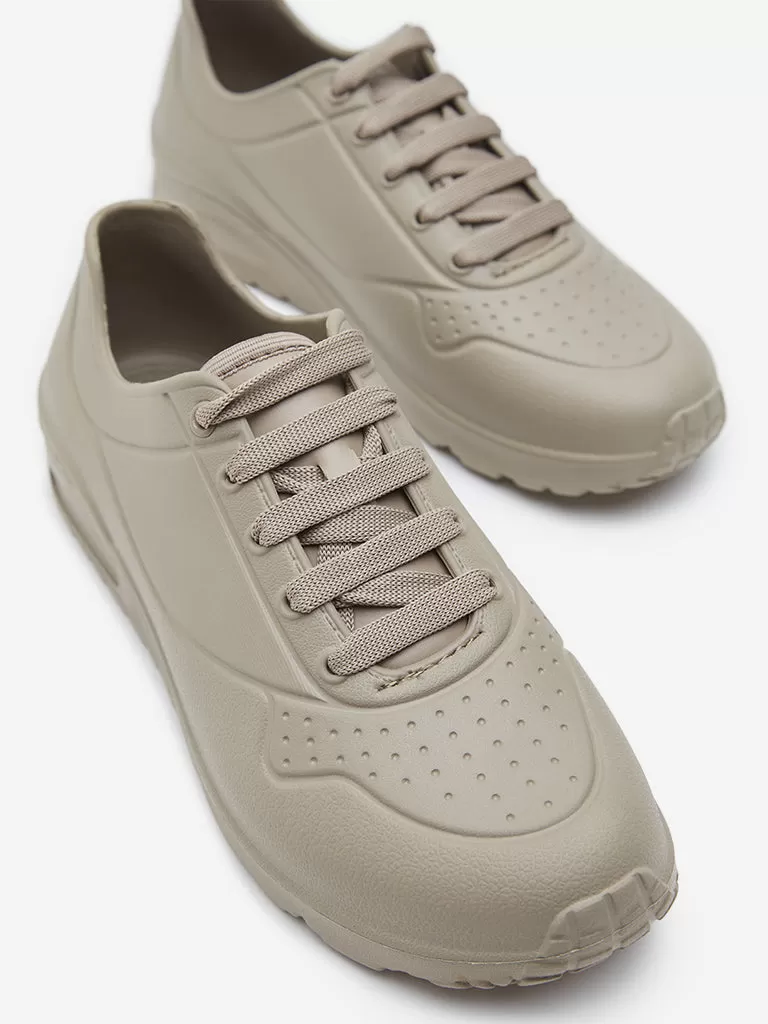 LUNA BLU Taupe Perforated Sneakers