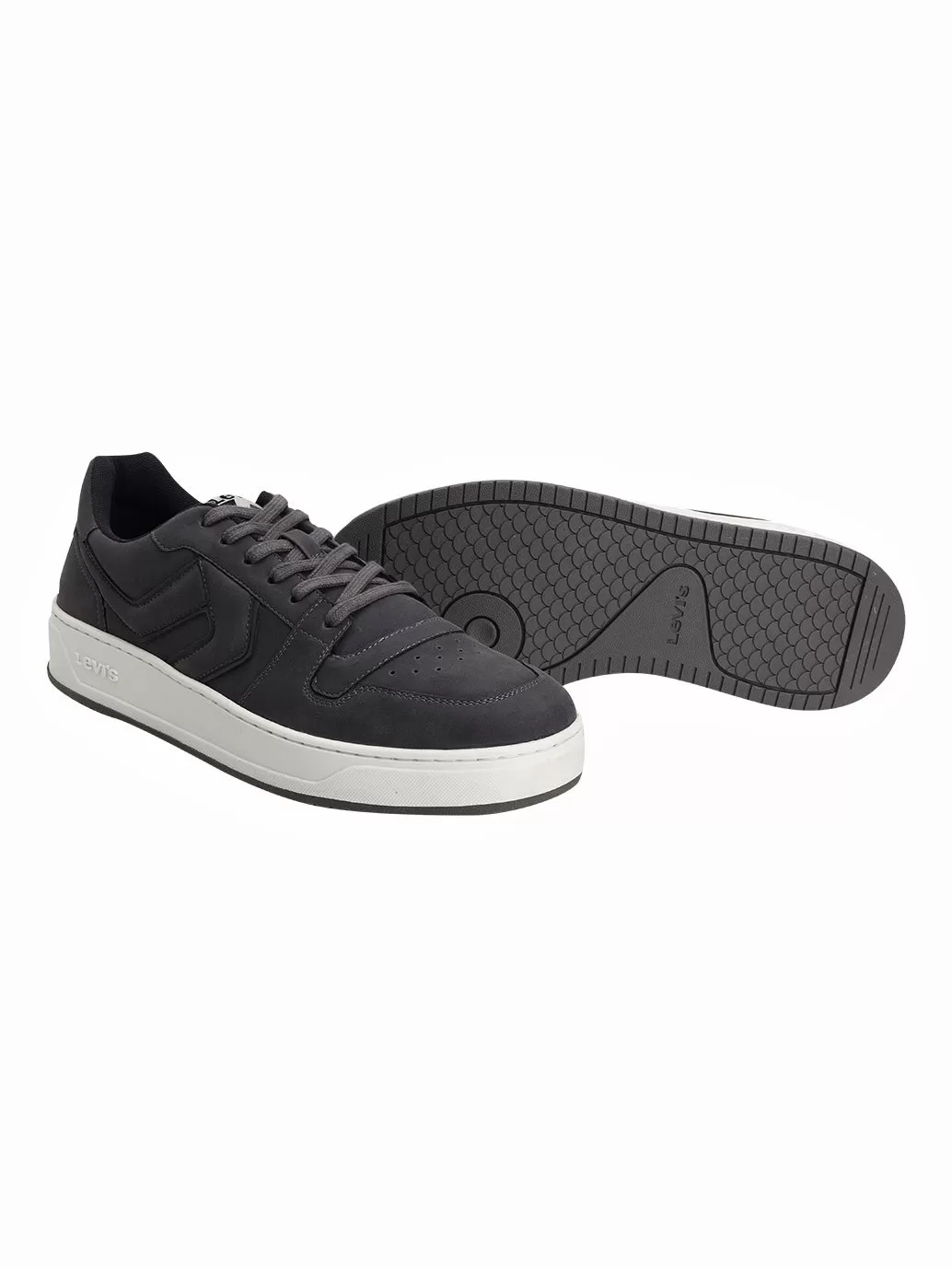 Men's Grey Solid Sneakers