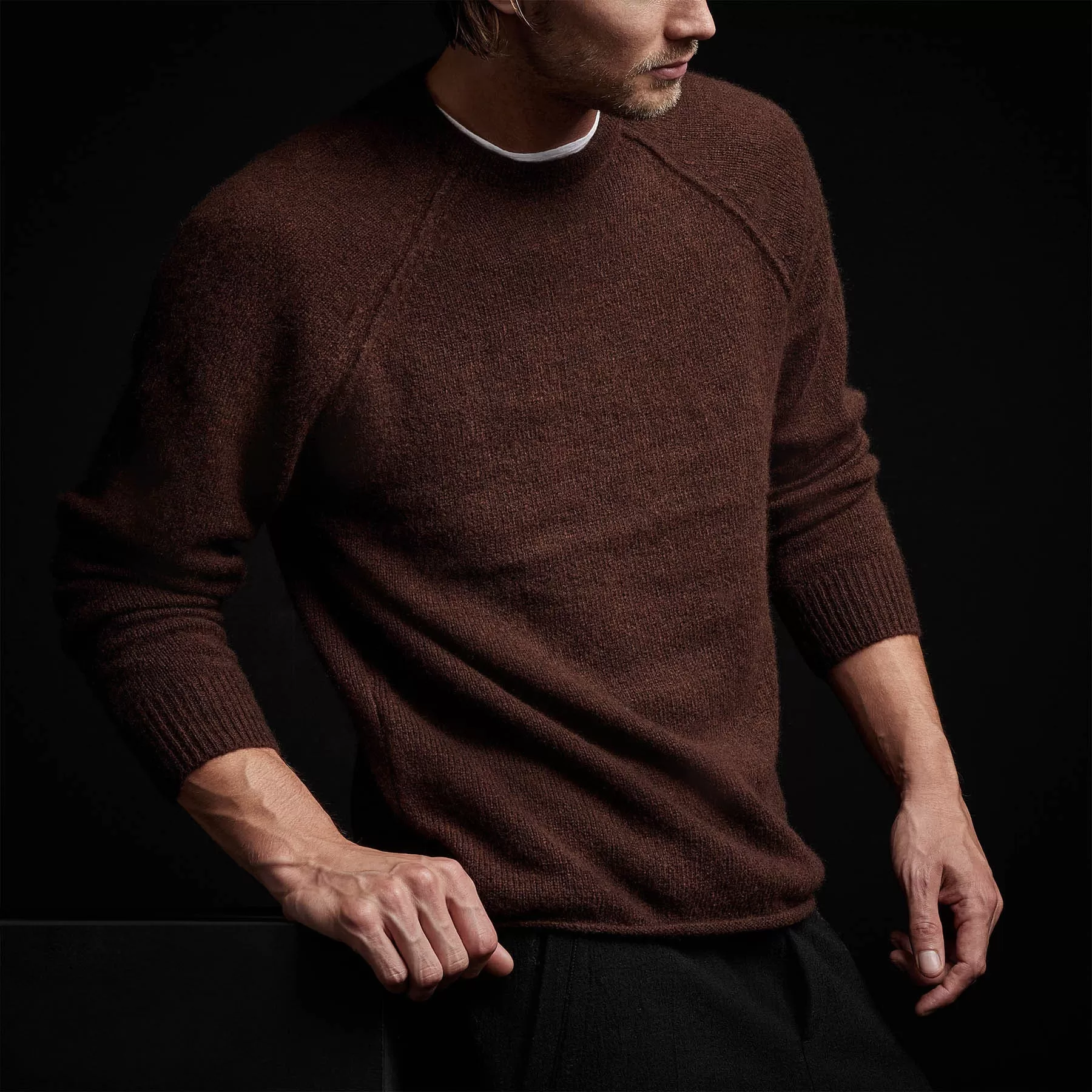 Mid Gauge Cashmere Sweatshirt - Americano