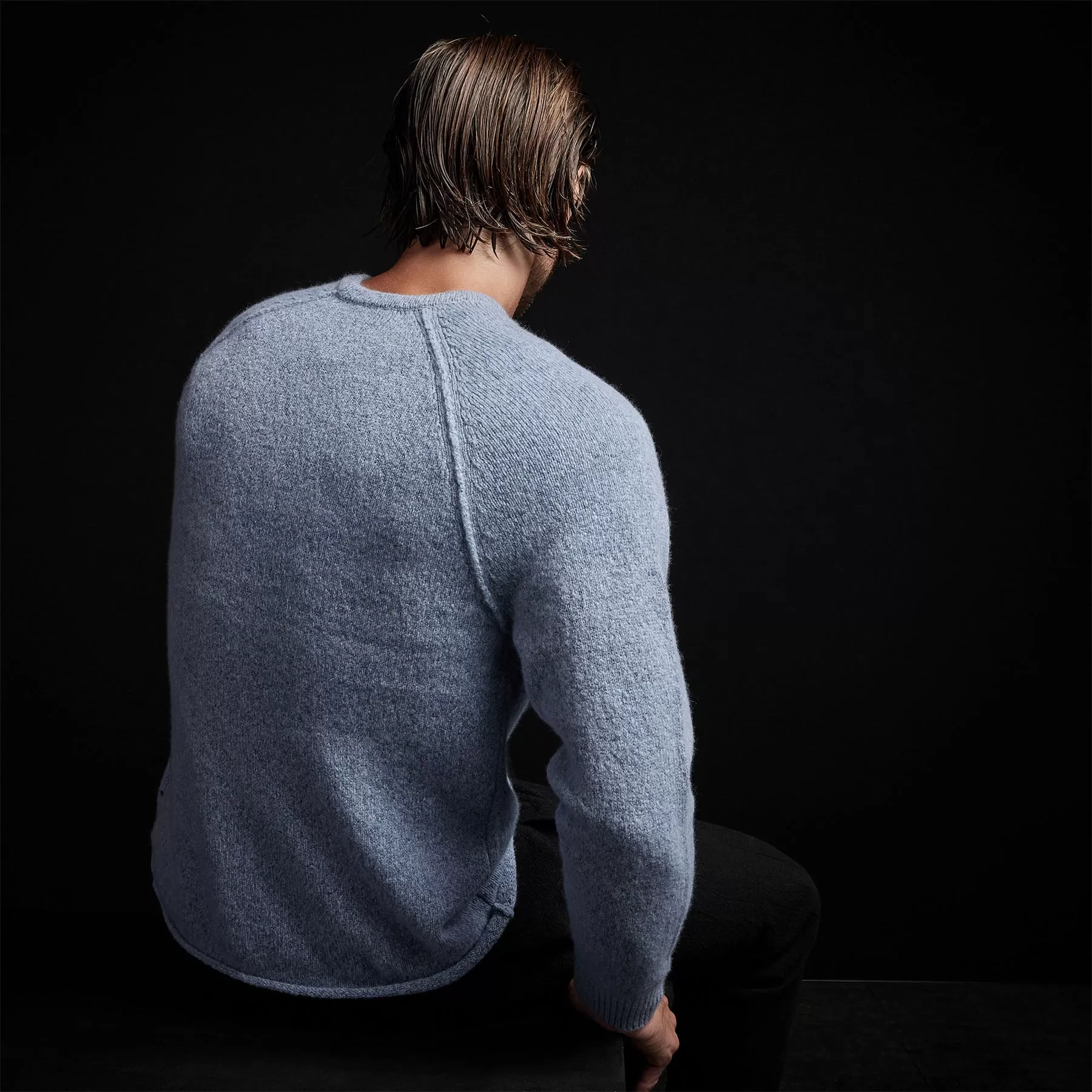 Mid Gauge Cashmere Sweatshirt - Atlantic