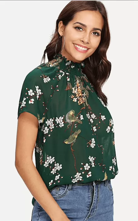 MOCK FLORAL BOUQUET TOP