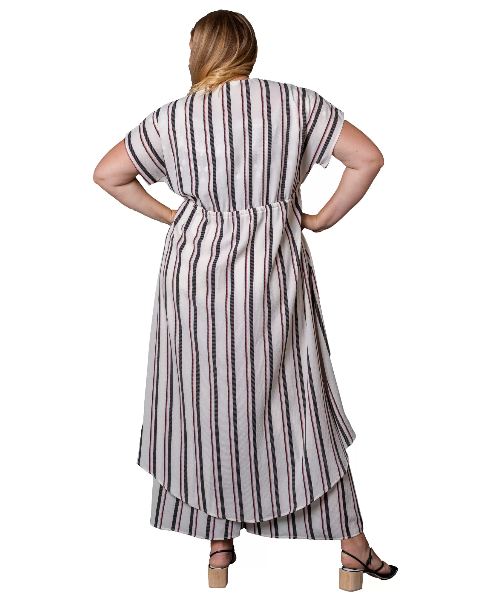 Nolita Striped Tie-Front Tunic Top | Ivory