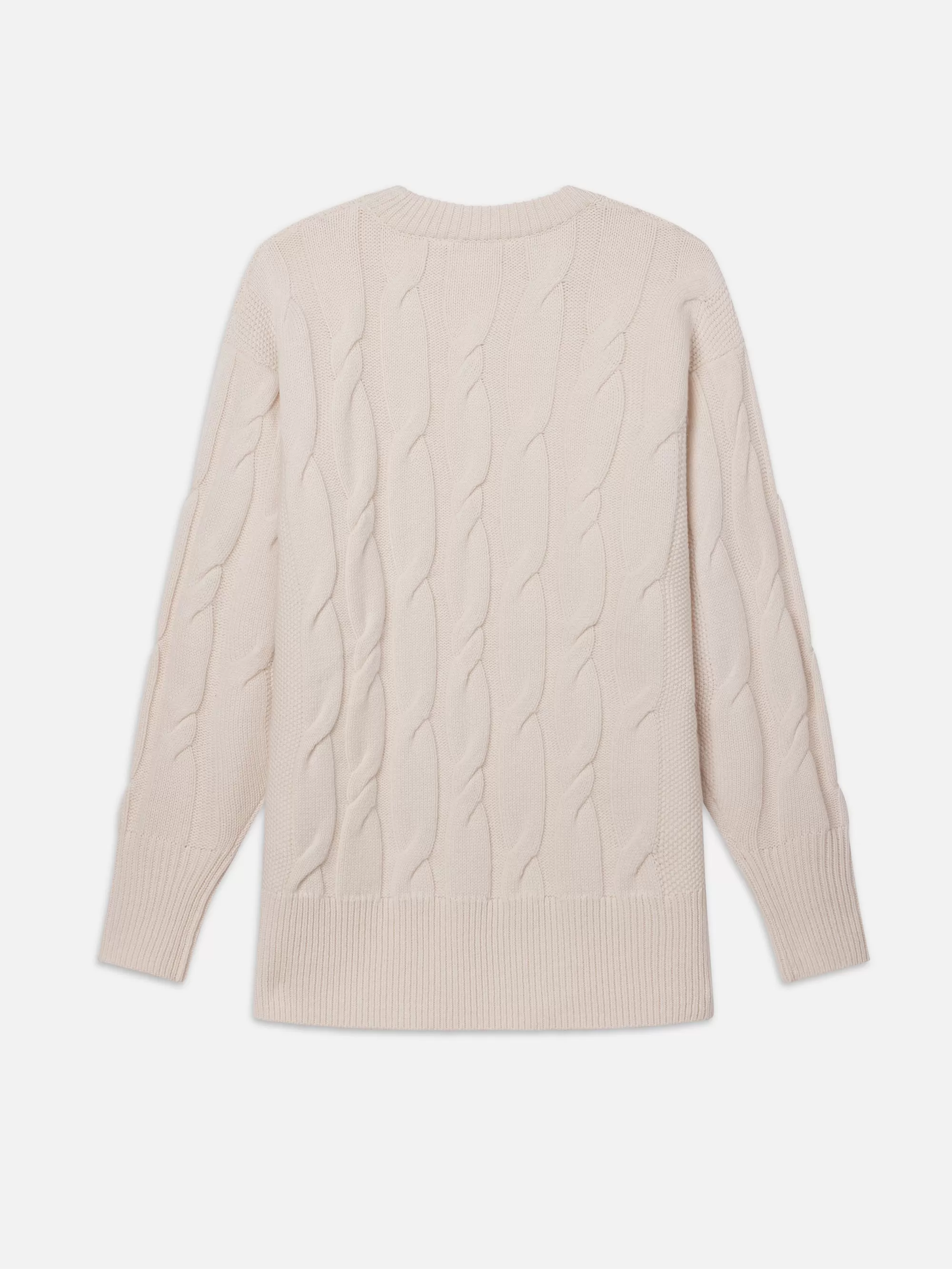 Oversized Cable Knit Sweater -- Cream