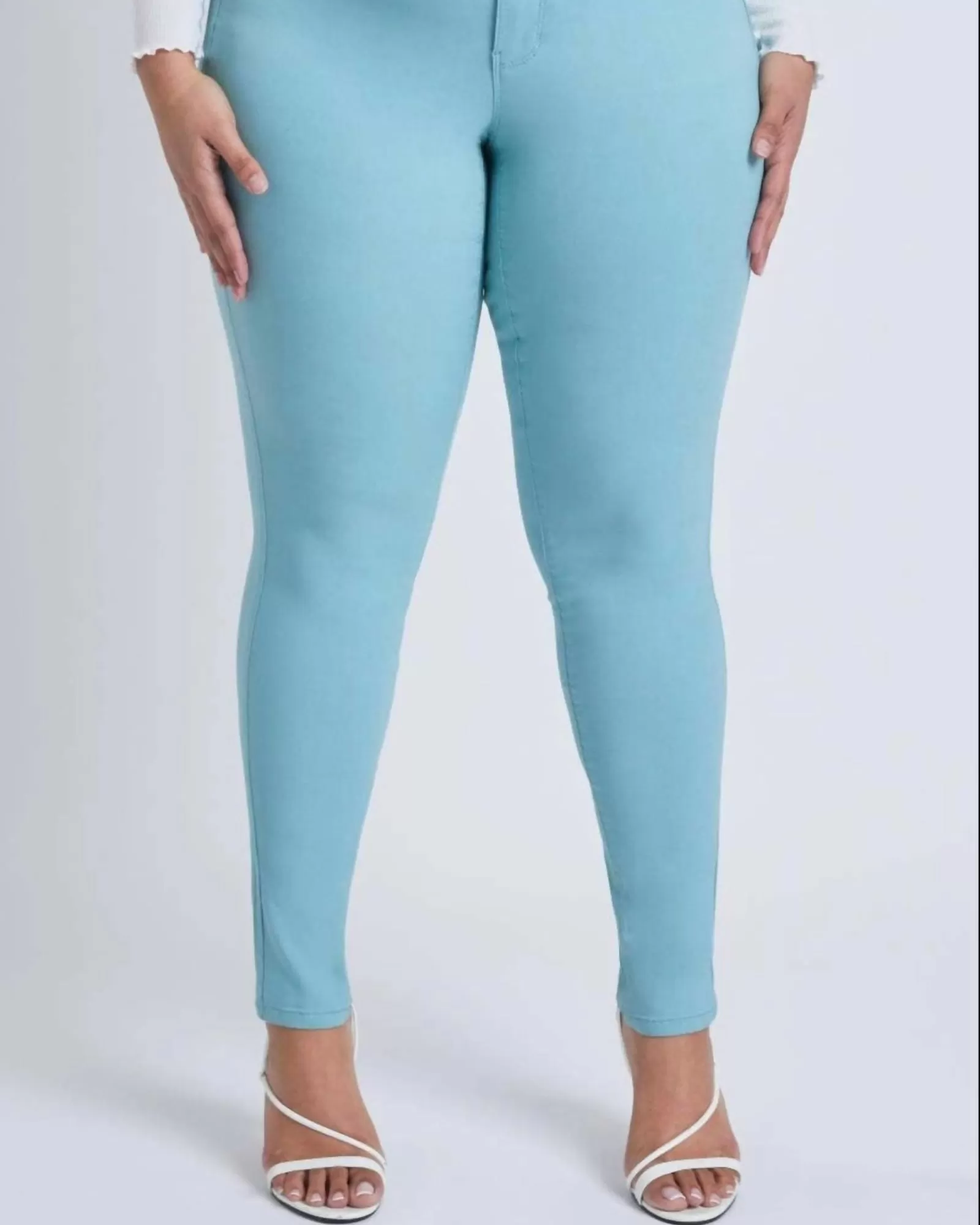 Plus Size Hyper Stretch Skinny Jean in Sky Blue | Sky Blue