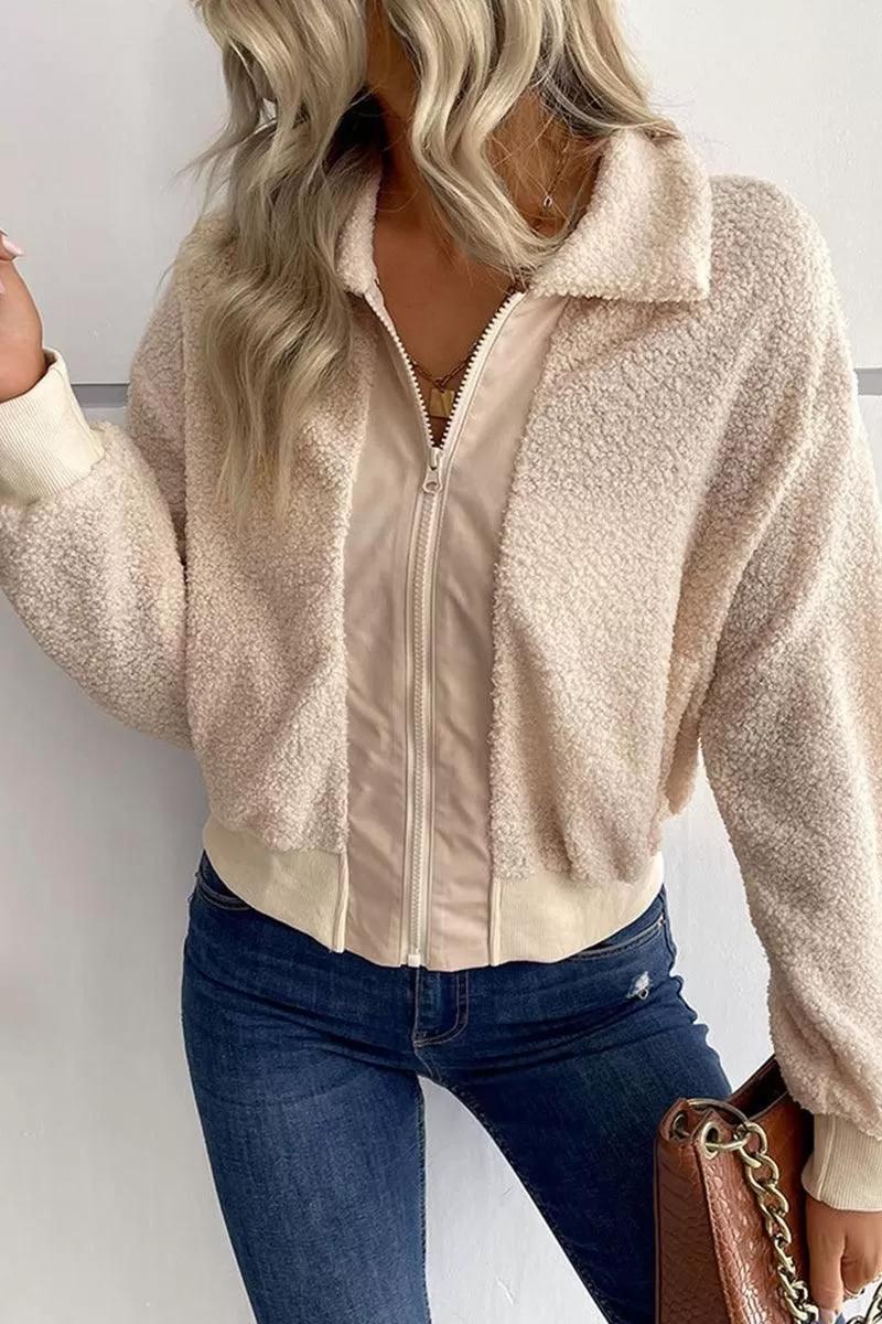 PLUSH WINTER WARM ZIP UP JACKET