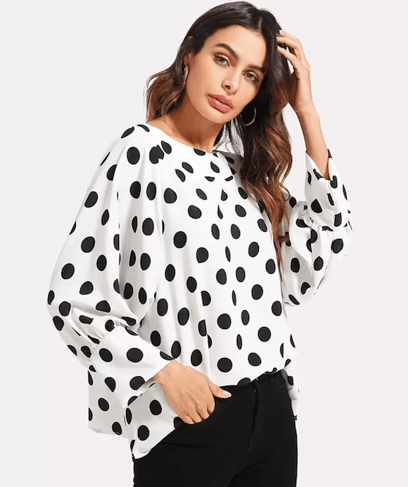 POLKA DOT PARTY TIME BLOUSE