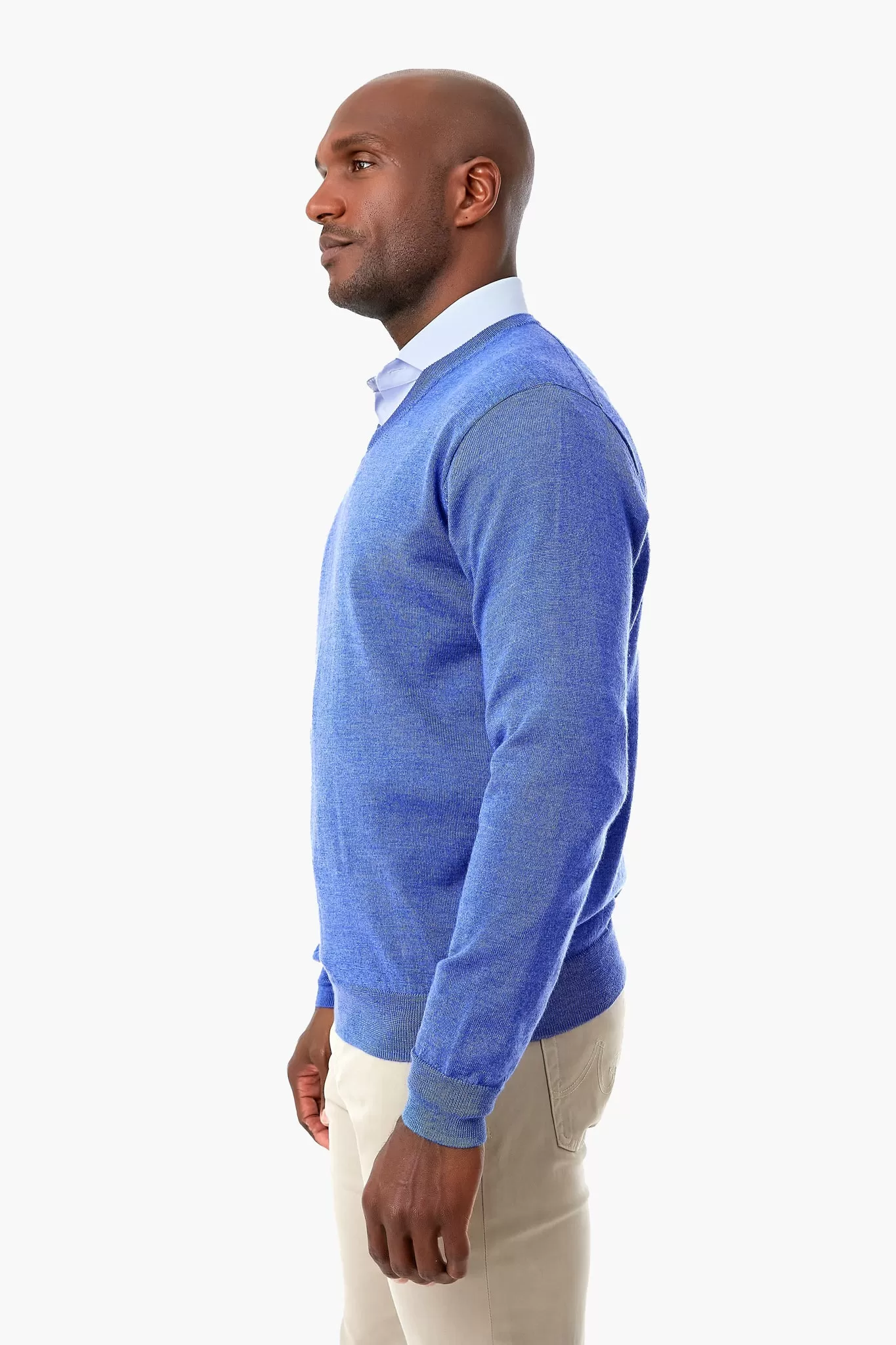 Royal Blue Autumn Crest V Neck