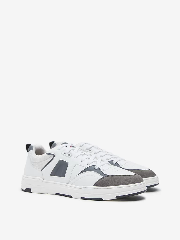 SOLEPLAY Grey Colour-Blocked Lace-Up Sneakers