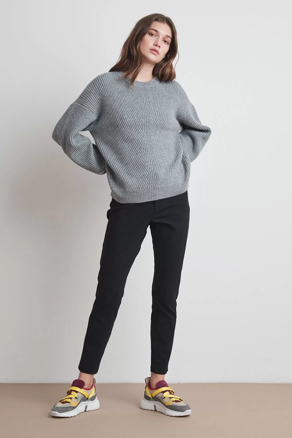 SOPHIE WOOL CASHMERE TEXTURED SWEATER