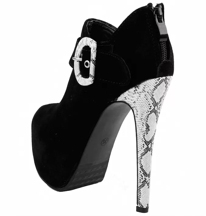 STEP UP SNAKESKIN BOOTIE