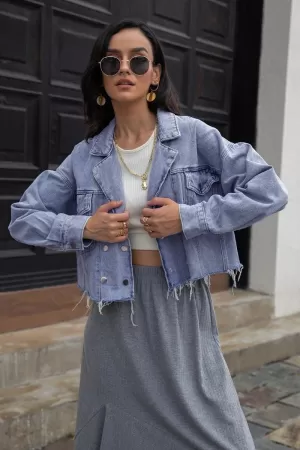 STREET HIPSTER JANE DENIM LAPEL JACKET