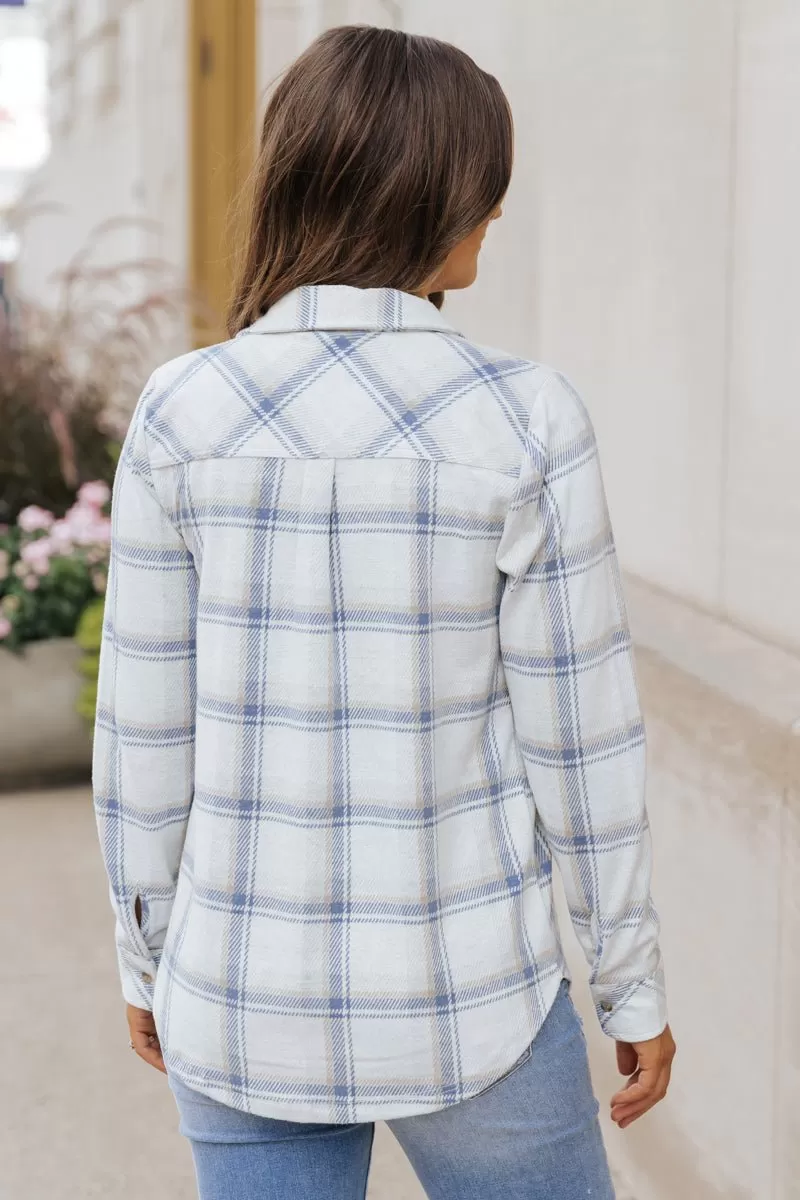 Thread and Supply Navy Plaid Shacket - FINAL SALE