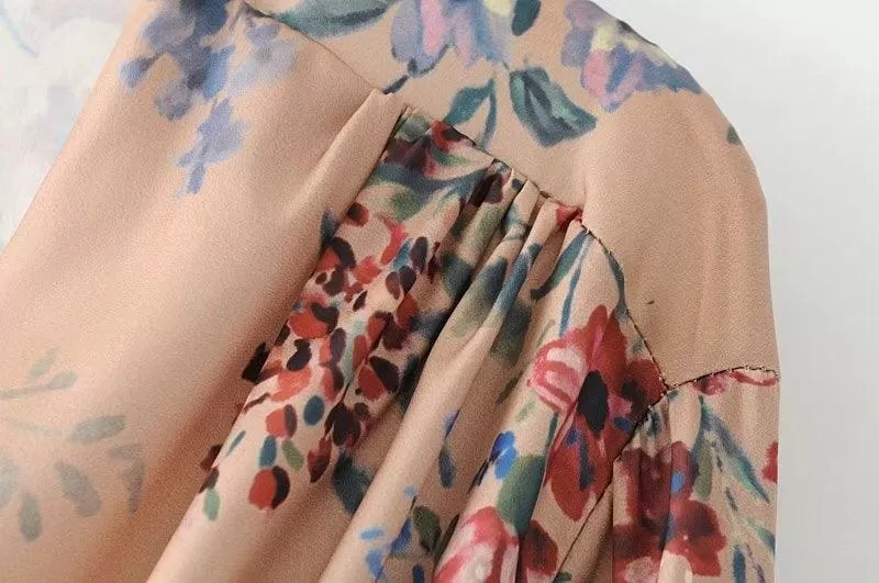 VINTAGE FLORAL WRAP BODYSUIT