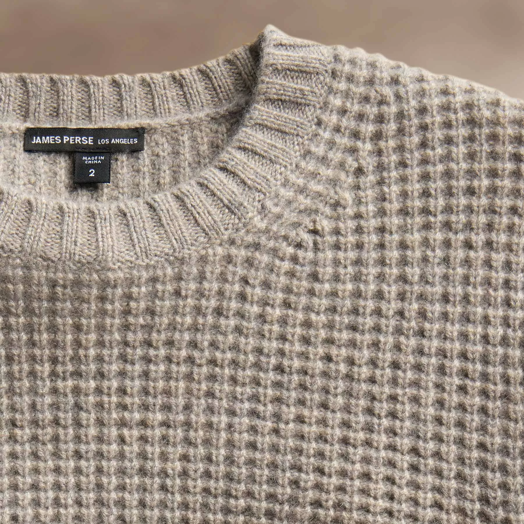 Waffle Knit Sweater - Overcast