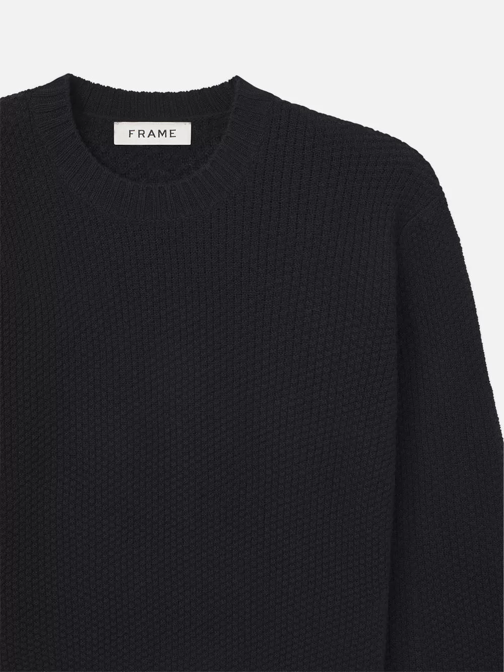 Wool Cashmere Textured Sweater  -- Dark Navy